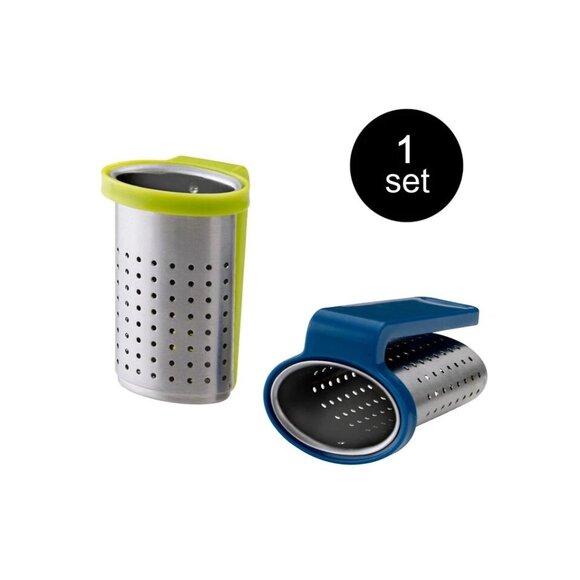 Set IKEA SAKKUNNIG Tea Infuser Stainless Steel Hang On Basket Strainer Mug Gift - Picture 2 of 5
